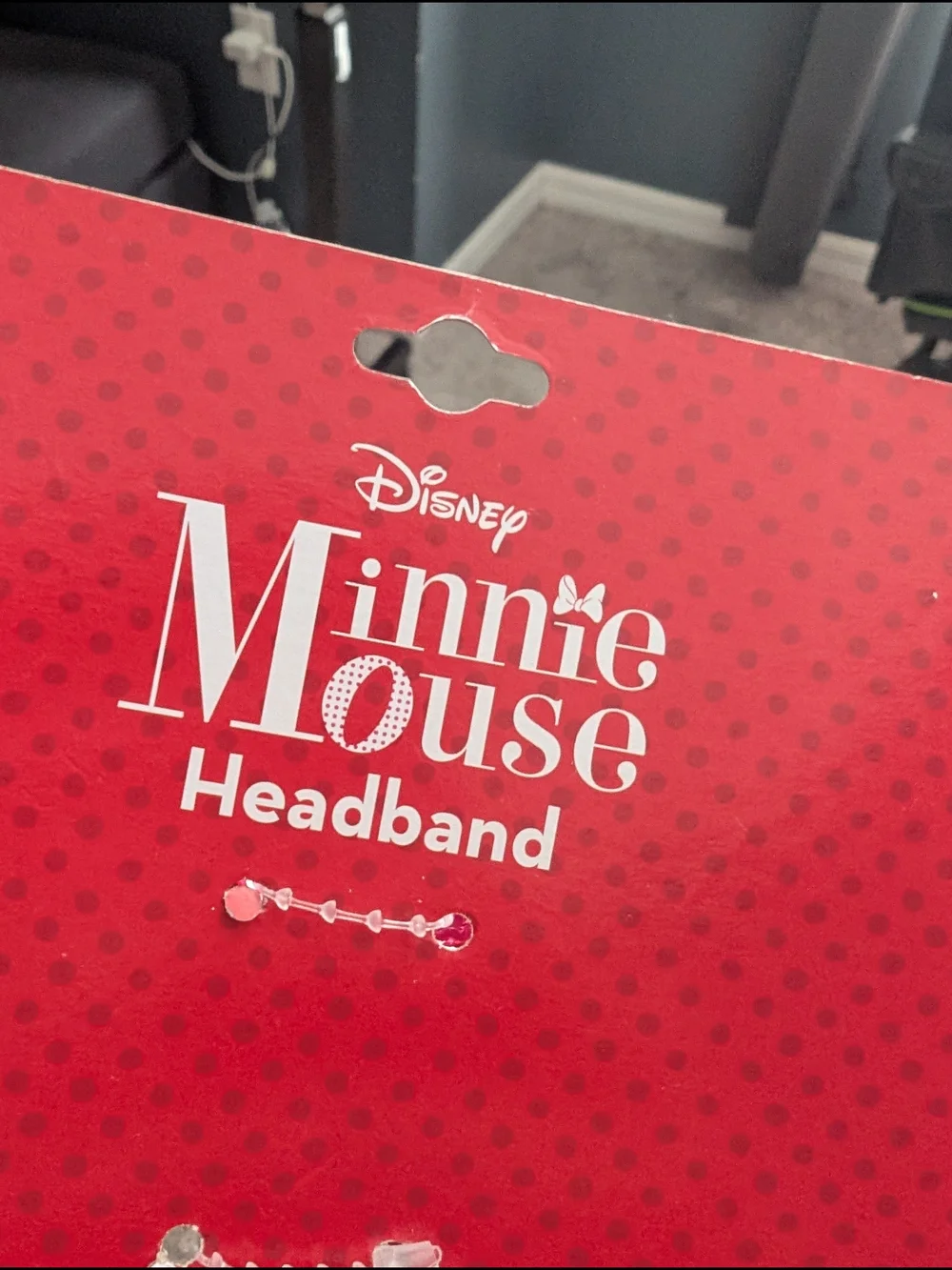 Disney Sequin Minnie Mouse Headband in Black and Red